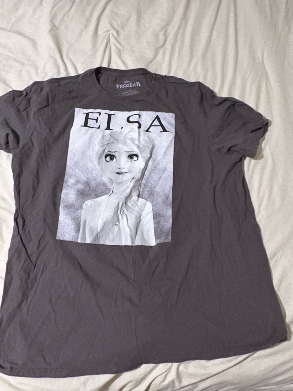 Disney Elsa Graphic Tee - Charcoal
